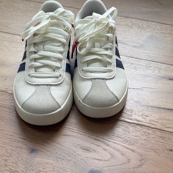 Adidas White and Navy Sneakers - Picture 3 of 5